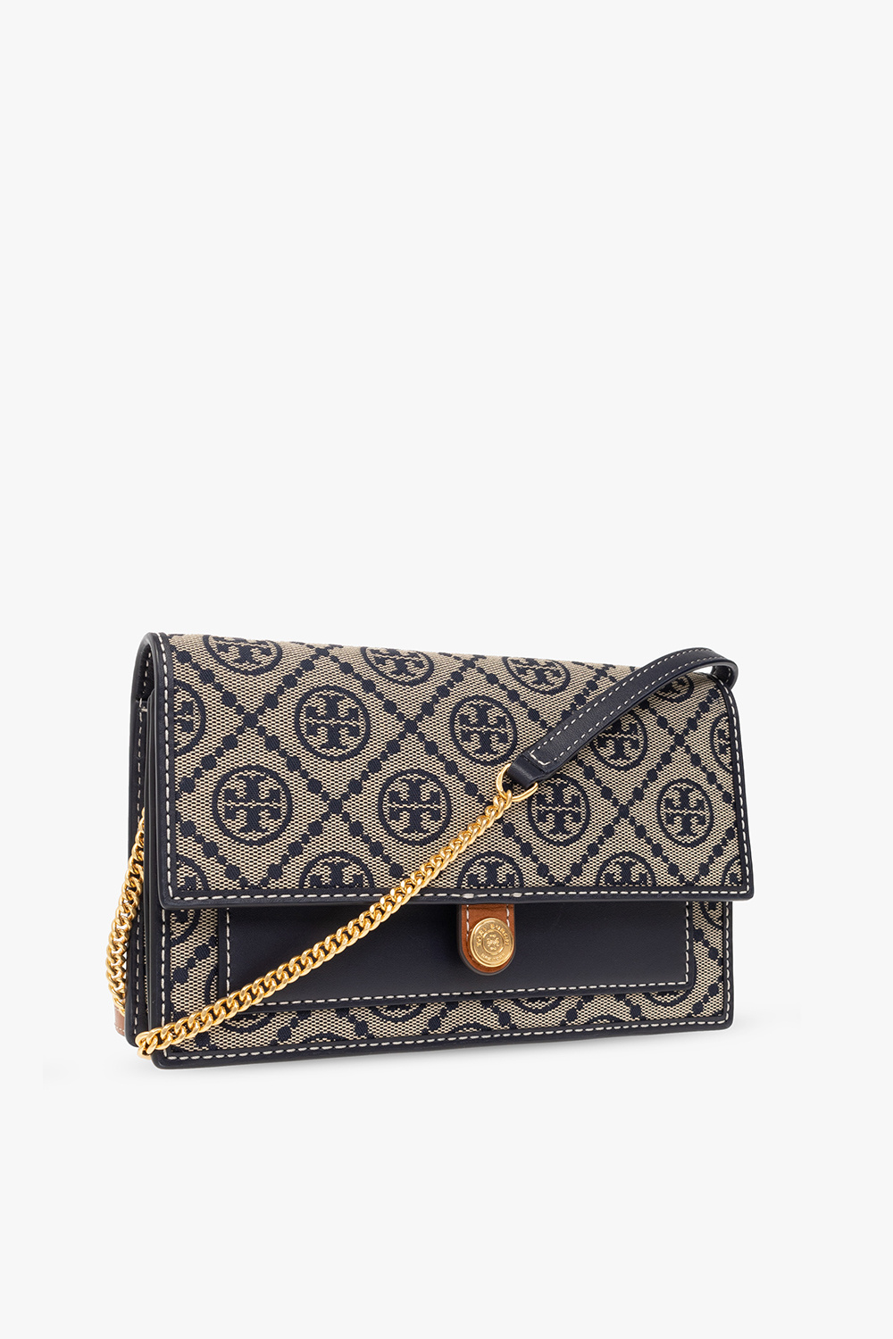 Navy blue 'T Monogram' wallet with strap Tory Burch - Vitkac Canada